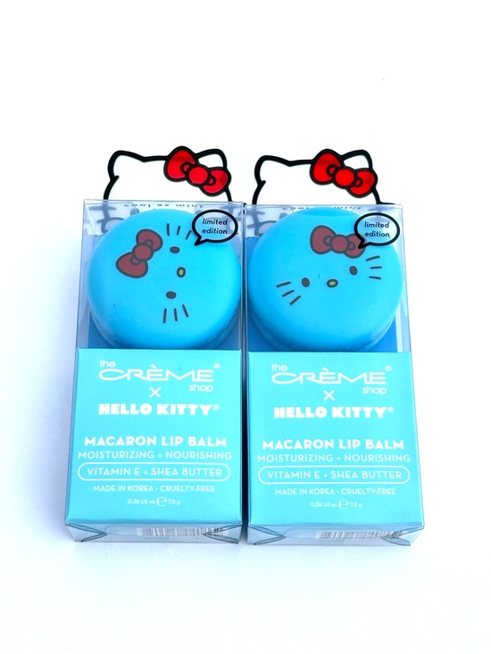 Hello Kitty Other - The Crème Shop x Hello Kitty Macaron Lip Balm Cool Mint Set of 2 New